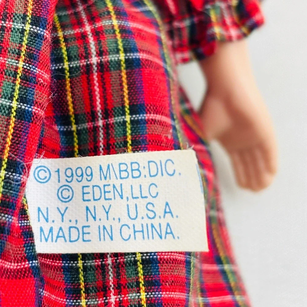 Eden Madeline Doll Holiday Best Red Plaid‎ Dress Christmas 8